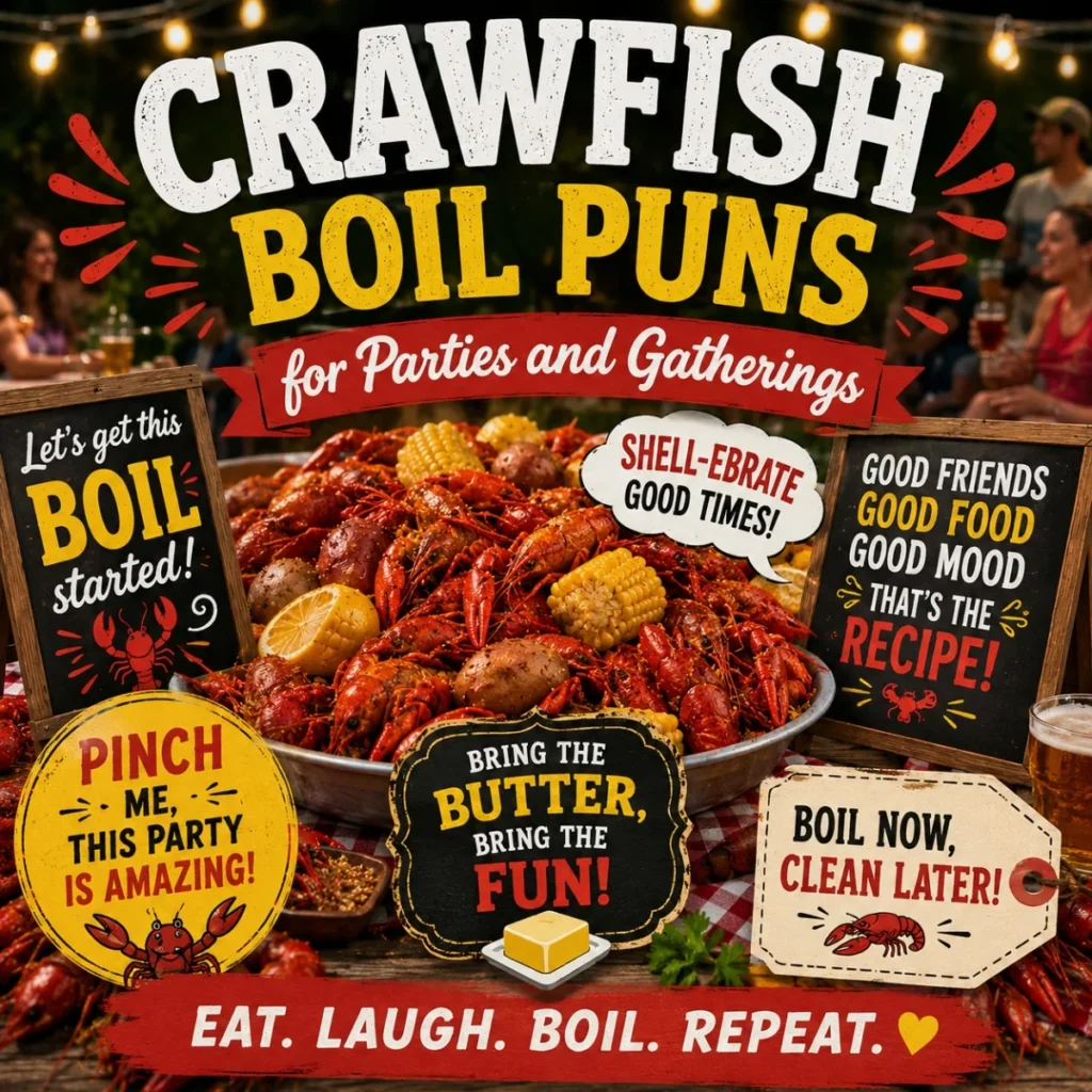 Crawfish Boil Puns for Parties and Gatherings