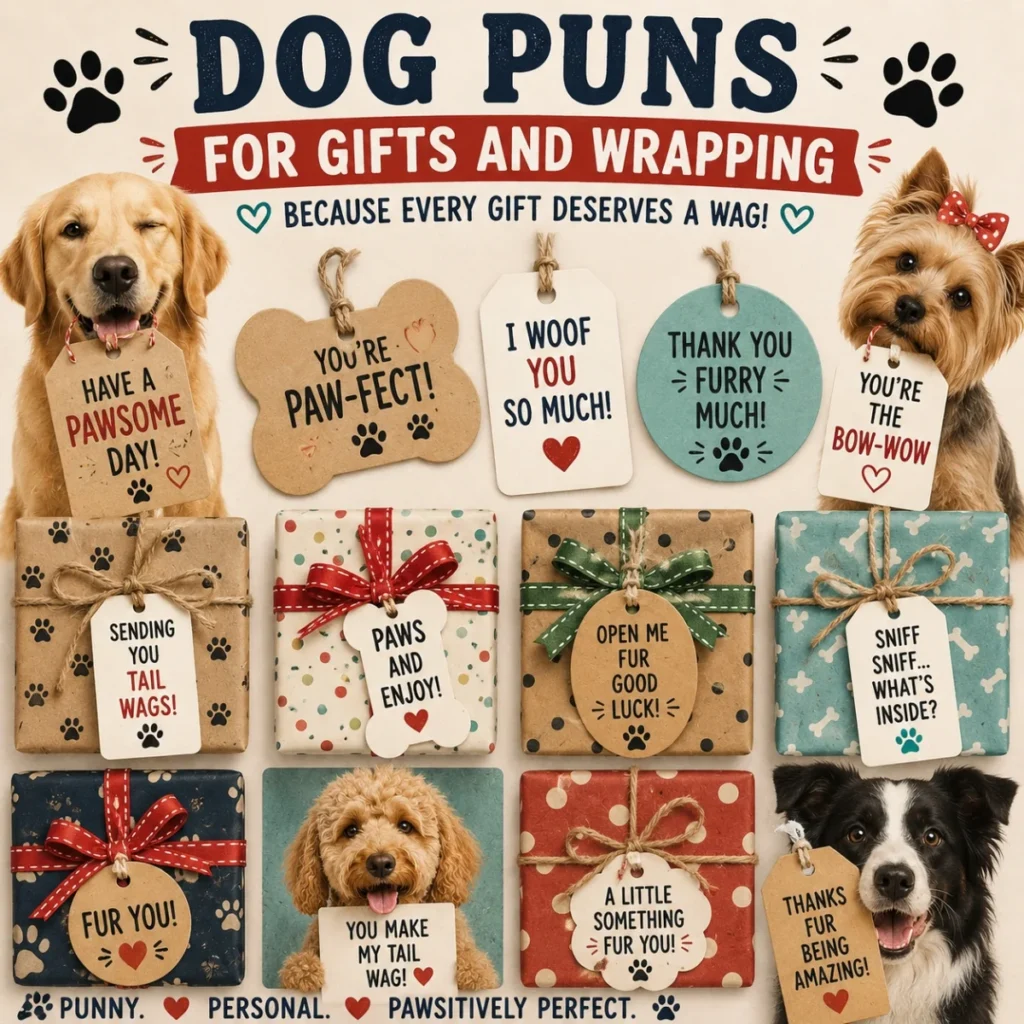 Dog Puns For Gifts And Wrapping