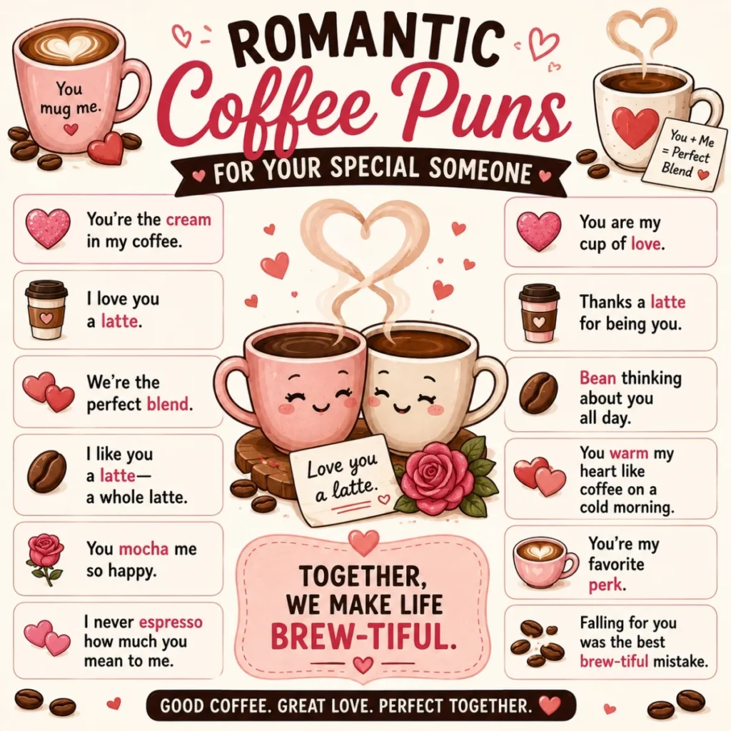 Romantic Coffee Puns For Your Special Someone
