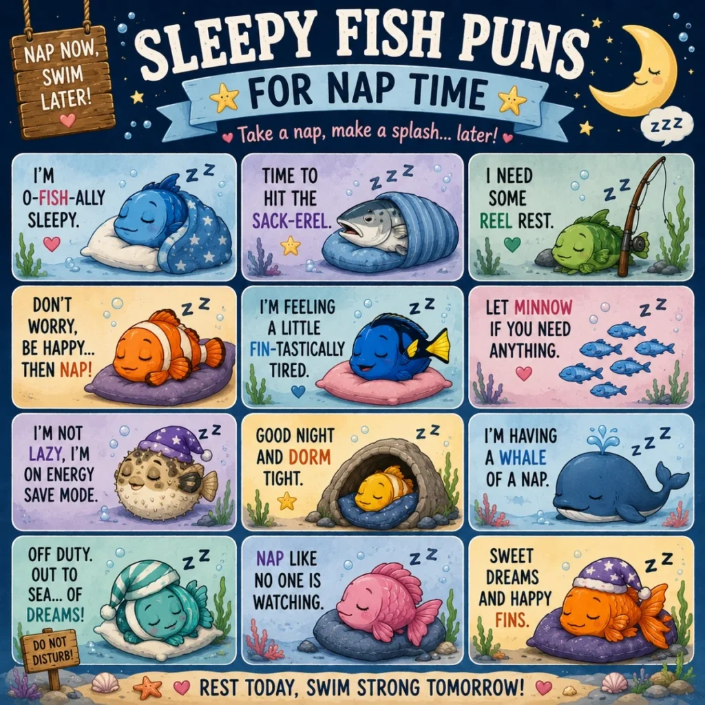 Sleepy Fish Puns For Nap Time (1)