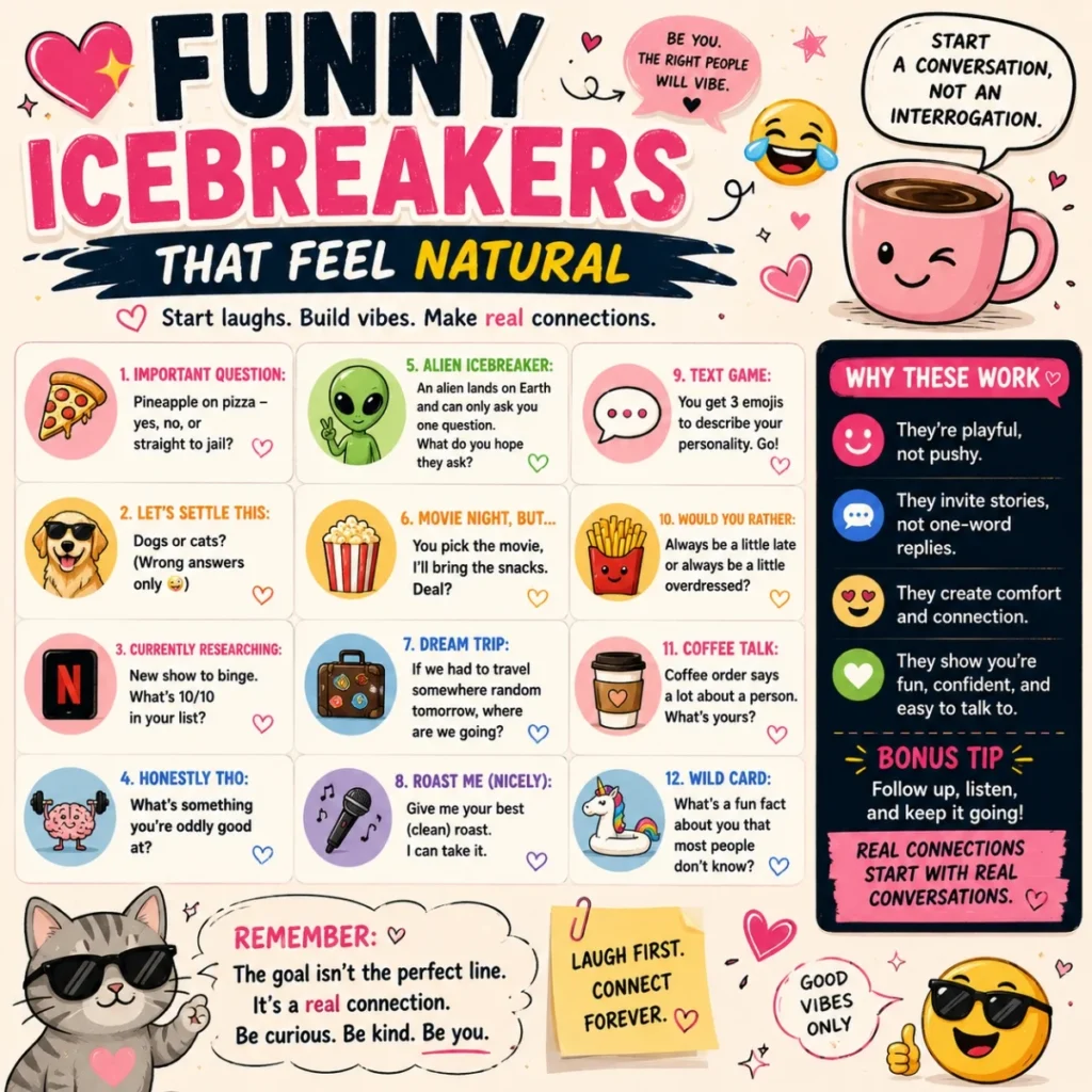 💖 Funny Icebreakers That Feel Natural