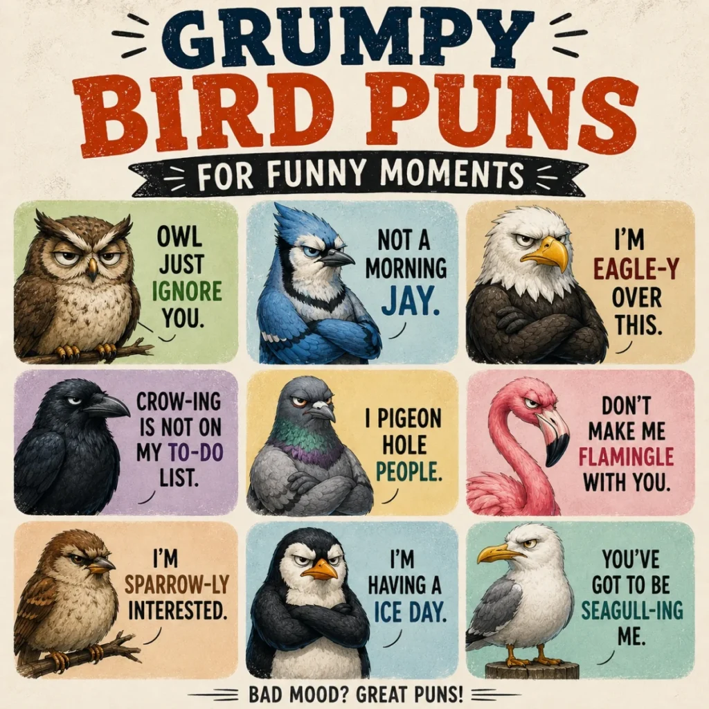 🦅 Grumpy Bird Puns For Funny Moments