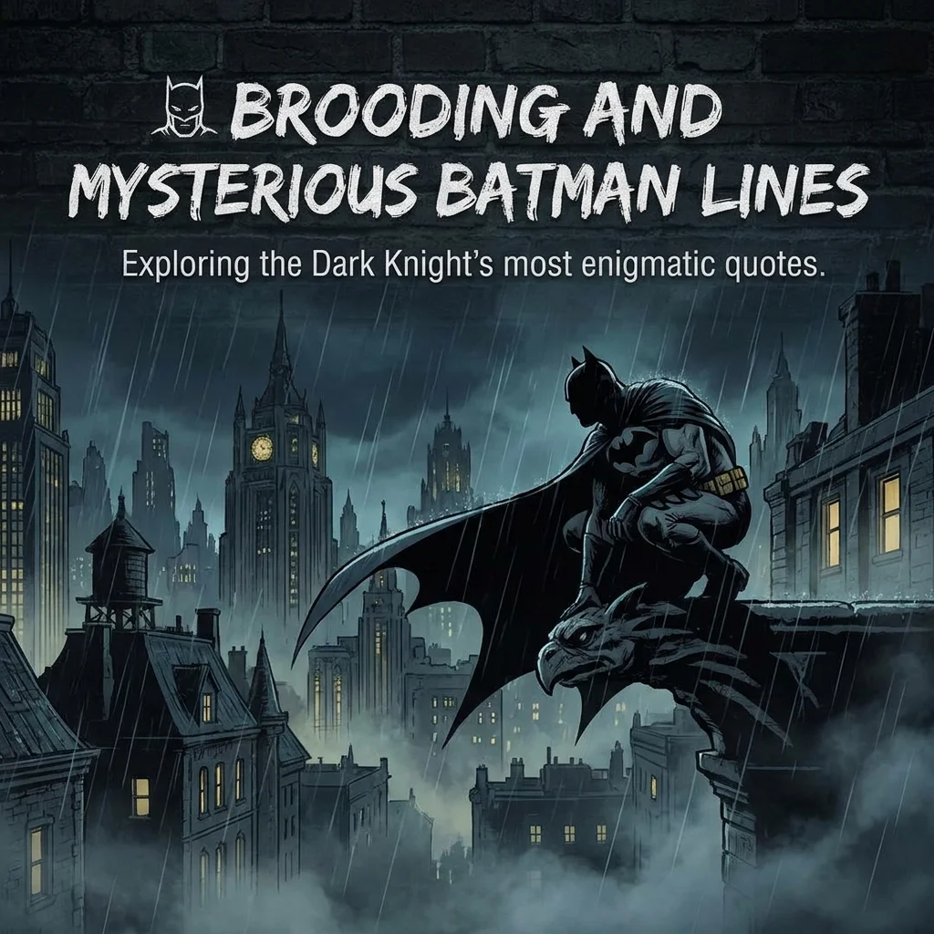 🦸♂️ Brooding and Mysterious Batman Lines
