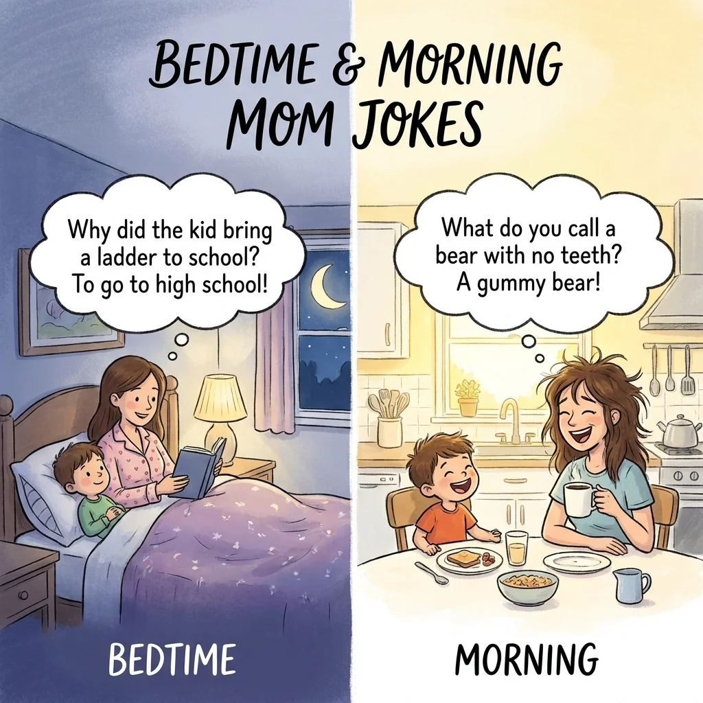 🛏️ Bedtime and Morning Mom Jokes