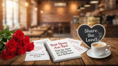 Best Roses Are Red pick up lines for flirty romance, cute love poems, and charming conversation starters