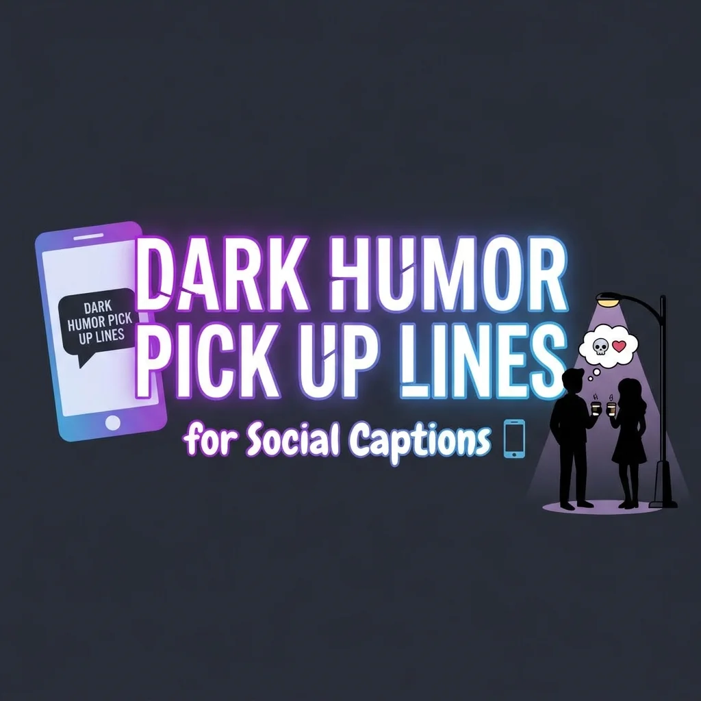 dark humor pick up lines for Social Captions 📱