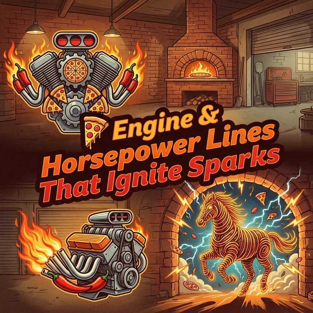🍕 Engine & Horsepower Lines That Ignite Sparks