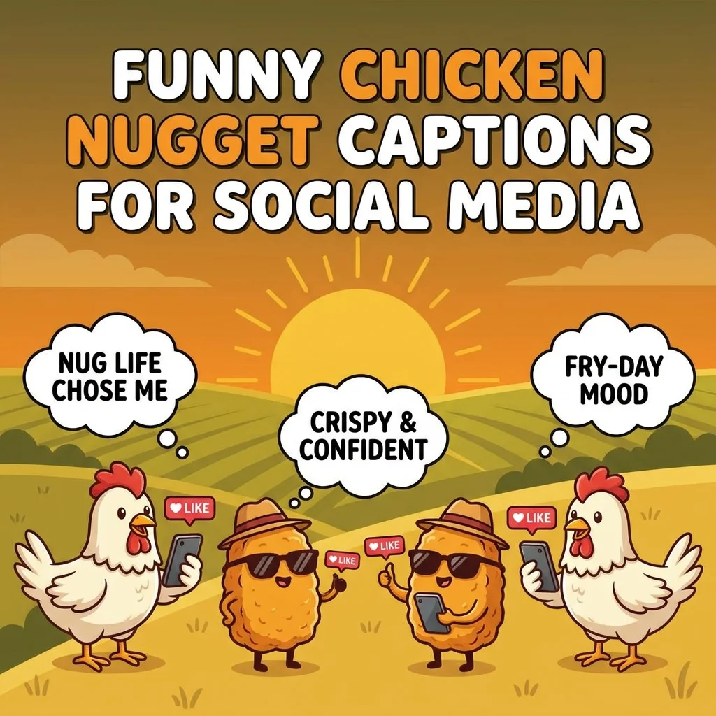 🌅 Funny Chicken Nugget Captions for Social Media