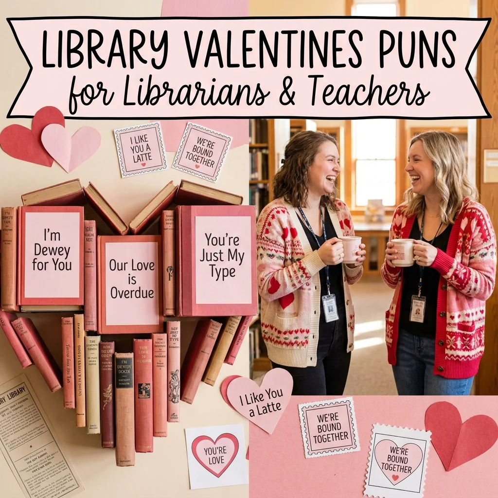 📚 Library Valentines Puns for Librarians and Teachers