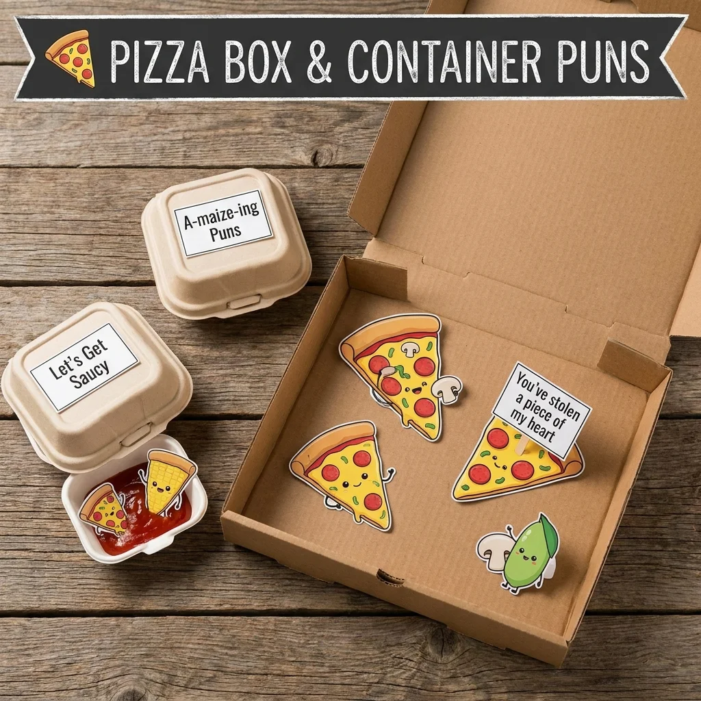 π Pizza Box and Container Puns