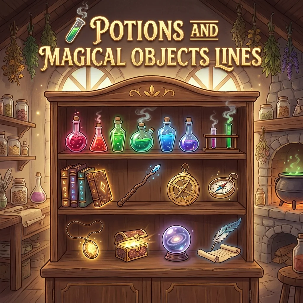 🧪 Potions and Magical Objects Lines