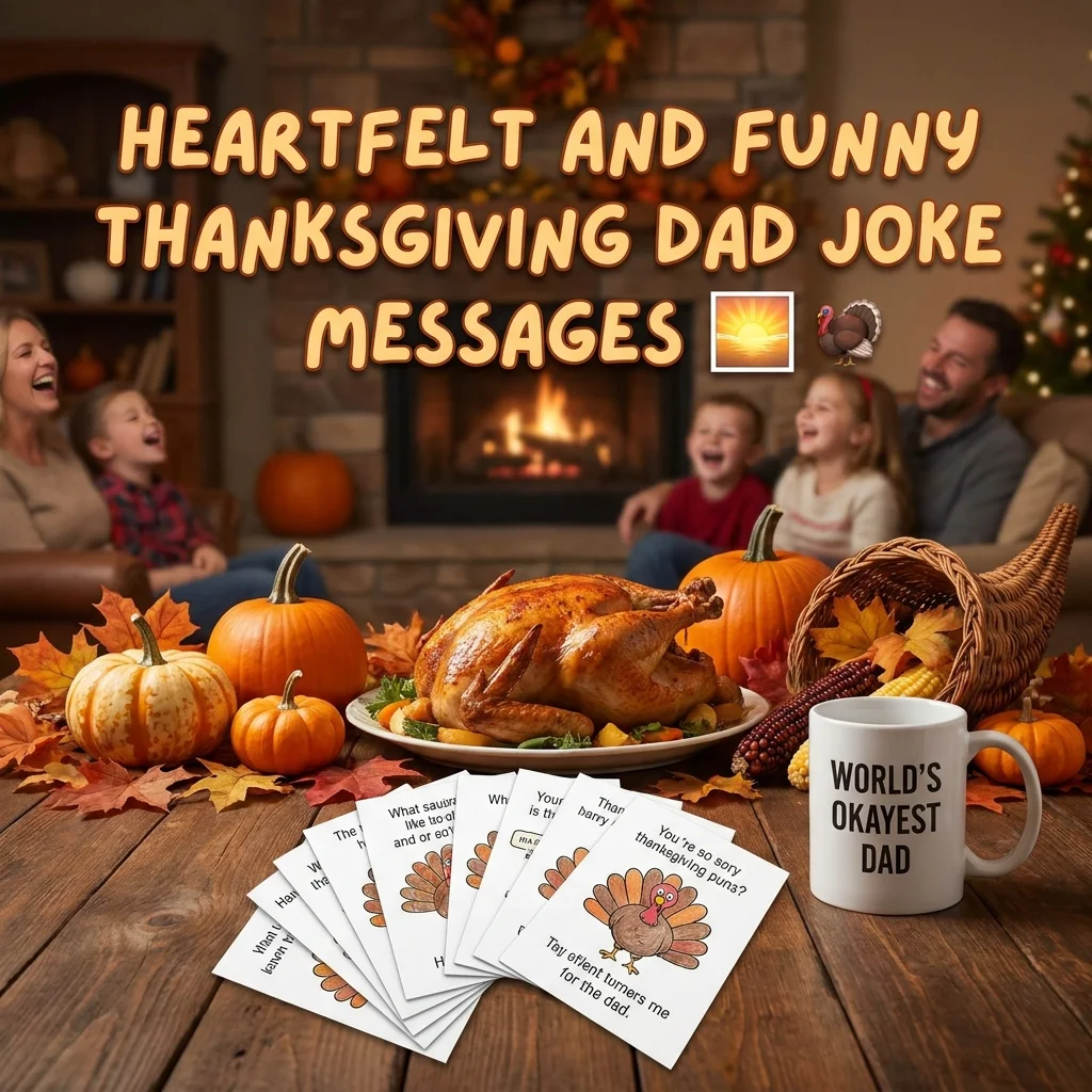 π
Heartfelt and Funny Thanksgiving Dad Joke Messages
