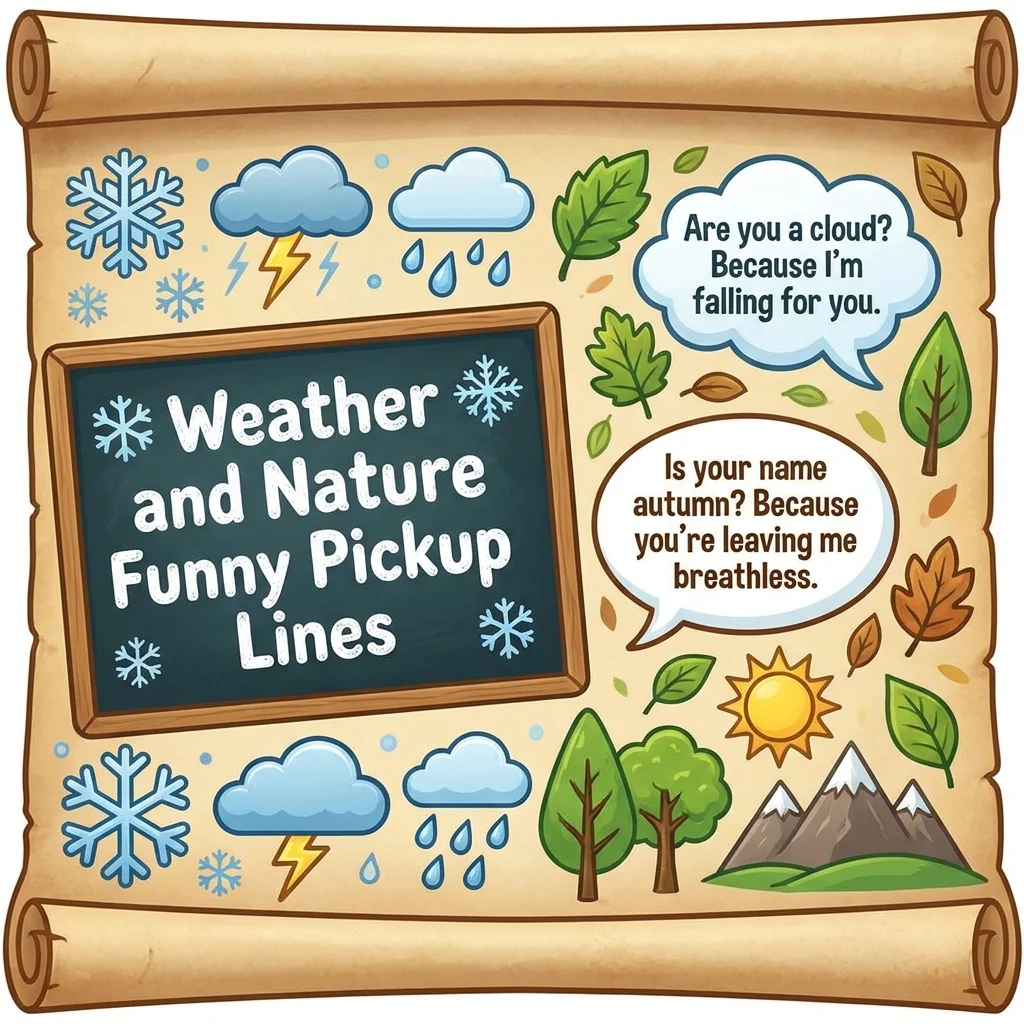 ❄️ Weather and Nature Funny Pickup Lines