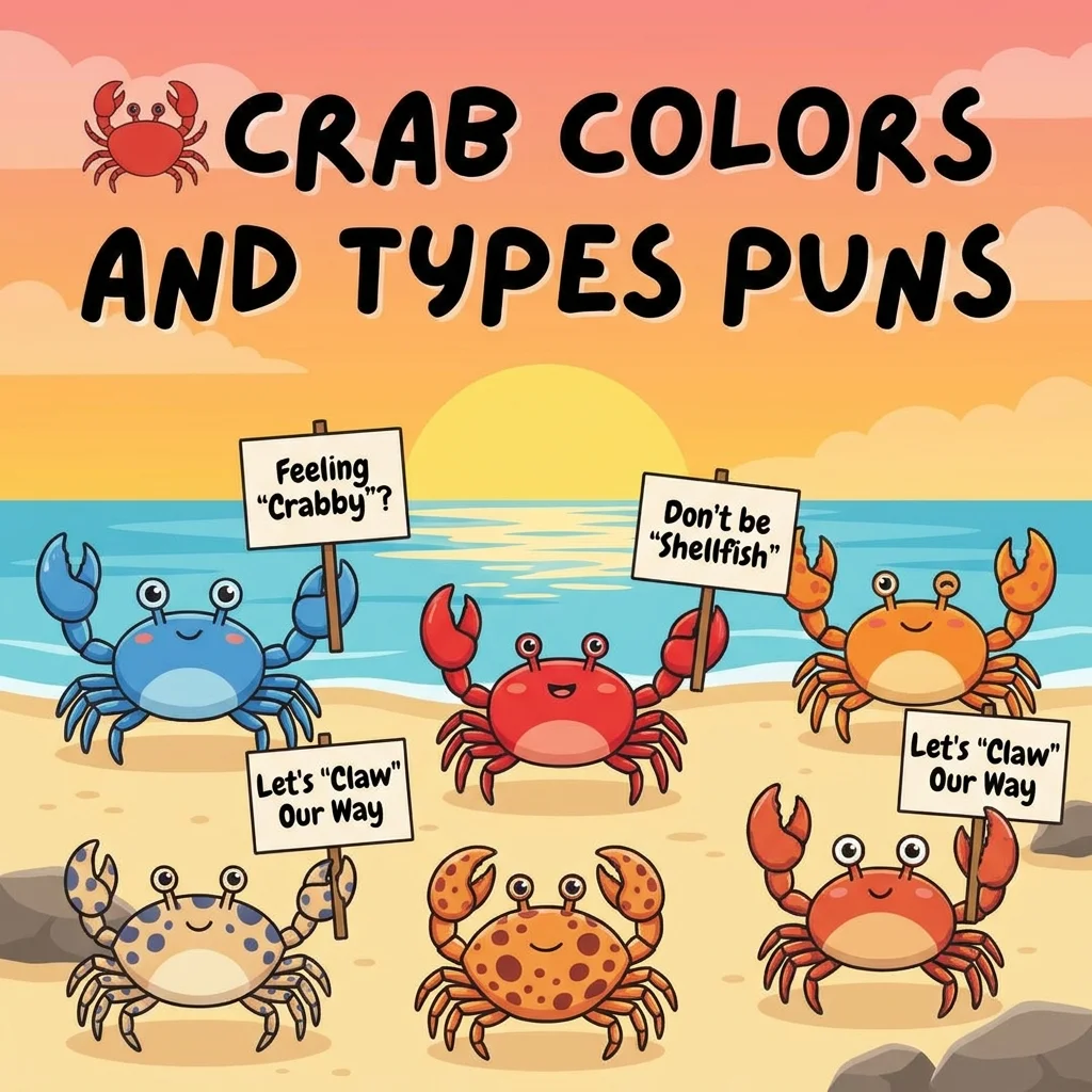 π¦ Crab Colors and Types Puns