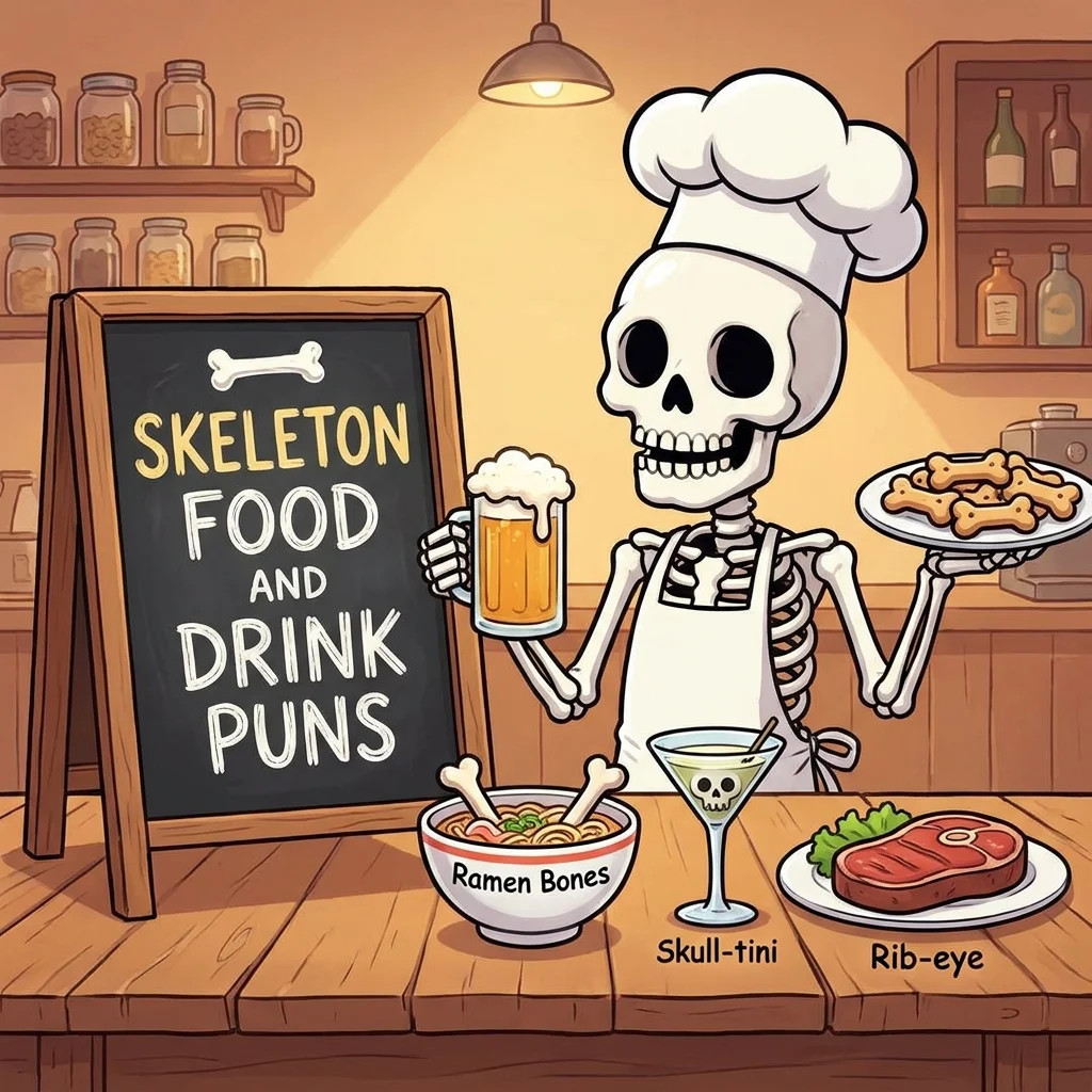 🦴 Skeleton Food and Drink Puns