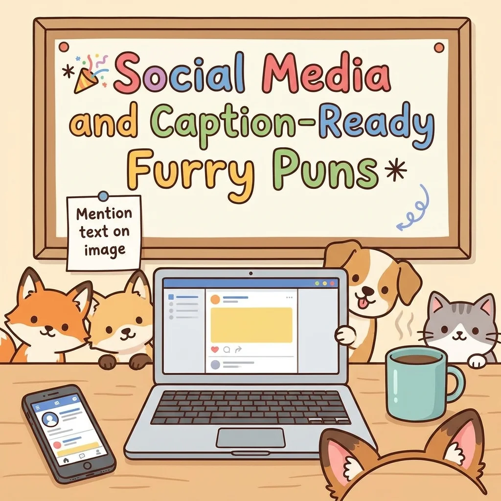 🎉 Social Media and Caption-Ready Furry Puns