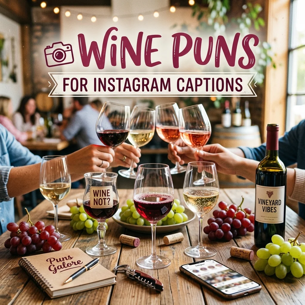 📸 Wine Puns for Instagram Captions