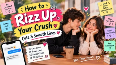 How to rizz up your crush with cute, funny, and smooth lines to win their heart.