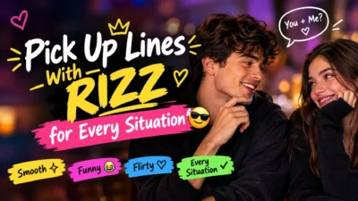 Pick up lines with rizz for every situation, featuring smooth, funny, and flirty conversation starters.