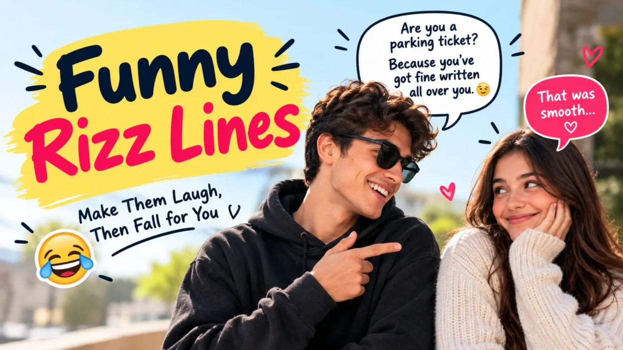 247 funny rizz lines with witty, flirty pickup lines to make your crush laugh