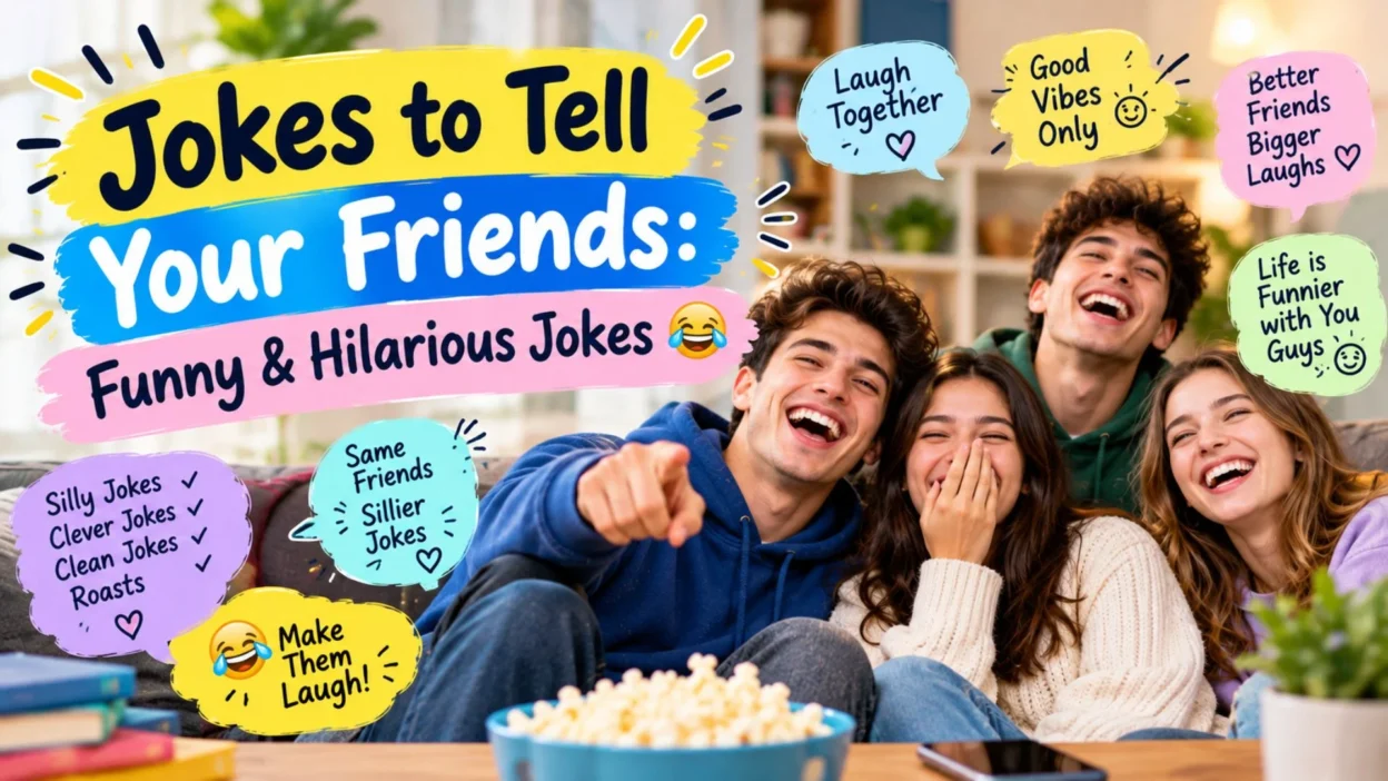 Jokes to tell your friends featuring funny and hilarious jokes for endless laughter.