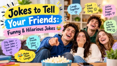 Jokes to tell your friends featuring funny and hilarious jokes for endless laughter.