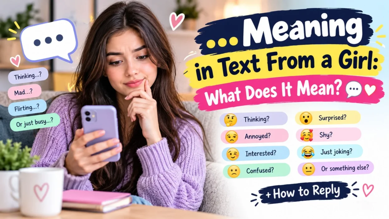 ... meaning in text from a girl explained with texting emotions, reactions, and possible meanings