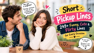 Short Pickup Lines: 249+ Funny, Cute & Flirty Lines for Every Occasion